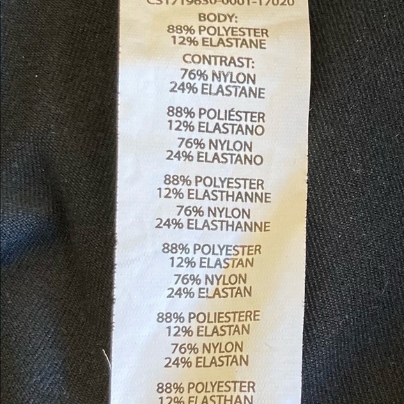 Fabletics Black with Sheer Accents Capri Pocket Leggings Size XS - Picture 7 of 12